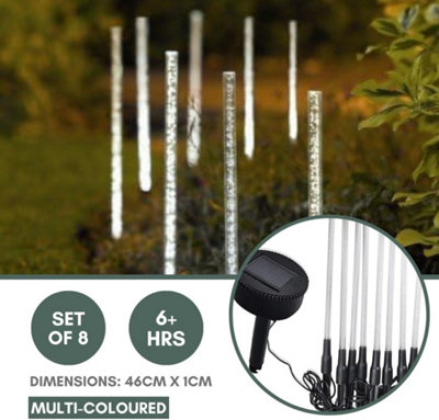 8 Large Solar Powered Stake Lights with Bubble Effect LED Lights Decorative Garden lighting - 4