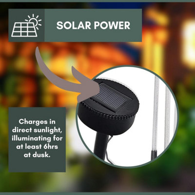8 Large Solar Powered Stake Lights with Bubble Effect LED Lights Decorative Garden lighting - 7