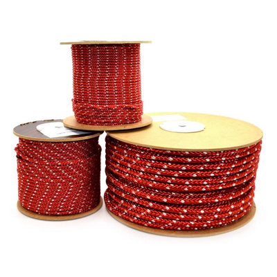 8 mm Pull Cord Recoil Starter Rope for Lawnmower Chainsaw 100 metres 328 ft Long Lawn Mower Replacement Pull Cord Red DIY at B Q