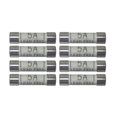 8 Pack Arlec 5 Amp Fuse - 5A Fuses