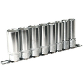 8 PACK DEEP Socket Set 1/2" Imperial Square Drive -6 Point WallDrive High Torque