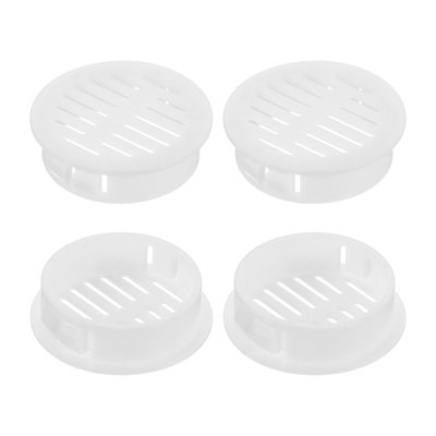 8 Pack Round Plastic Ventilation Grille, 35mm Recessed Diameter, 11mm ...