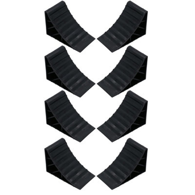 8 Pack Safety Wheel Chocks Blocks Car Trailer Caravan Horsebox Wedge DIY at B&Q