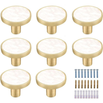 christian dior gold dress 10 Pack 1-1/4 Inch Brushed Brass Kitchen Cabinet Knobs，Solid Dresser K –  Mopulls main image 1