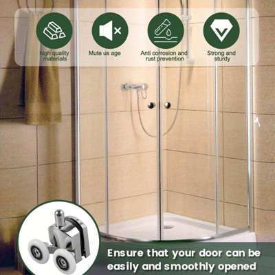 8 PCS shower door rollers with screwdriver. 25mm replacement wheels ...