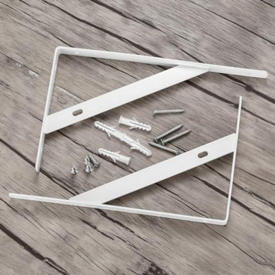 8 Pcs White Heavy Duty Wall Mounted Triangle Shelf Brackets