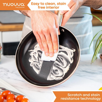 8-Piece Cookware Set Induction Pots and Pans with Lids - Copper by Nuovva