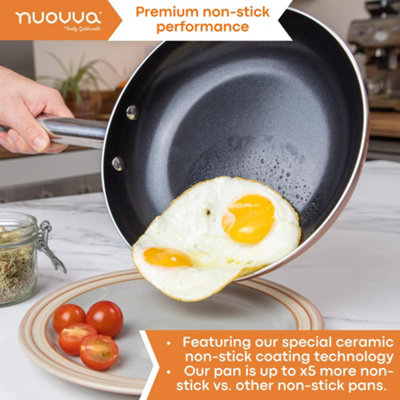 8-Piece Cookware Set Induction Pots and Pans with Lids - Copper by Nuovva