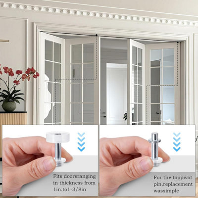 8 piece double folding door top roller guide wheels and top pivot ...