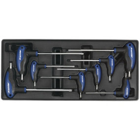 8 Piece PREMIUM T-Handle TRX-Star Key Set with Modular Tool Tray - Tool Storage
