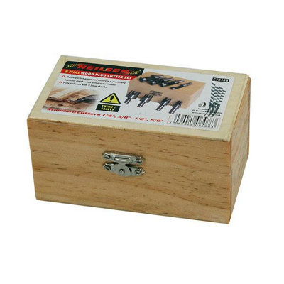 8 Piece Wood Plug / Drill Cutter Set in Wooden Case (Neilsen CT0488)