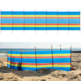 8 Pole Wind Breaker Sun Shade Multicoloured