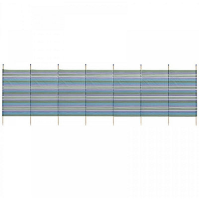 8 Pole Windbreak Wooden Windbreaker Beach Camping Caravan Holiday Sun ...