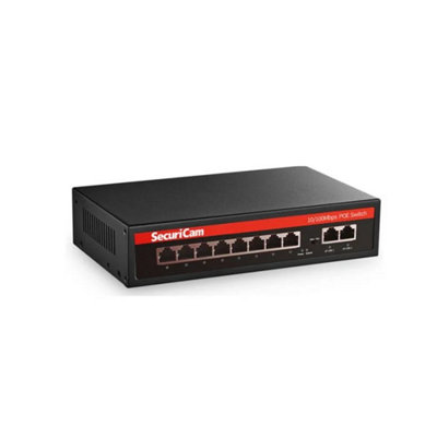 8-Port Desktop PoE Network Switch - 10/100Mbps Fast Ethernet for IP ...