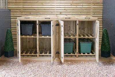 8 Recycle Box Store - L80.4 x W239 x H120 cm - Timber