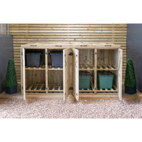 8 Recycle Box Store - L80.4 x W239 x H120 cm - Timber