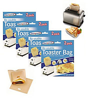 8 Reusable Toaster Bags Toastie Toast Pockets