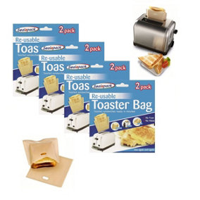 8 Reusable Toaster Bags Toastie Toast Pockets