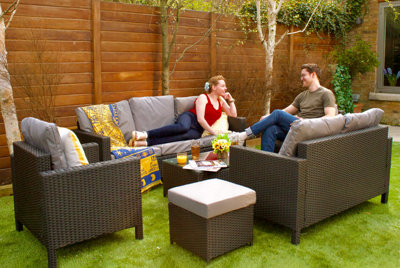 8-Seater Greenwich  Garden Furniture Set - Brown