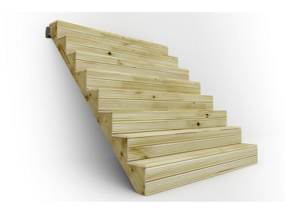 8 Step Decking Stairs Kit Pressure Treated Timber (890mm Span)
