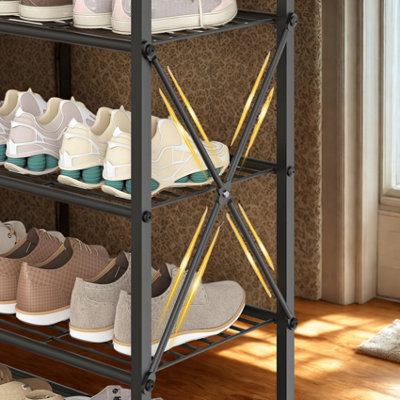 8-Tier Hallway Shoe Rack Storage With Adjustable Shelves