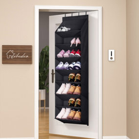 8-Tier Oxford Fabric Hanging Organizer Bag for Shoes, Black