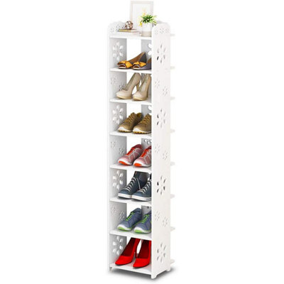 8 Tier Shoe Rack Shoe Cabinet Storage Rack Bookshelf Shoe Organizer Free Standing Display Rack in Home Corridor Hallway and Corner