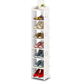 8 Tier Shoe Rack Shoe Cabinet Storage Rack Bookshelf Shoe Organizer Free Standing Display Rack in Home Corridor Hallway and Corner