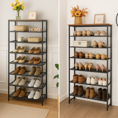 8-Tier Shoe Rack With Detachable Mesh