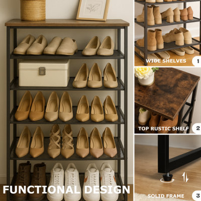 8-Tier Shoe Rack With Detachable Mesh