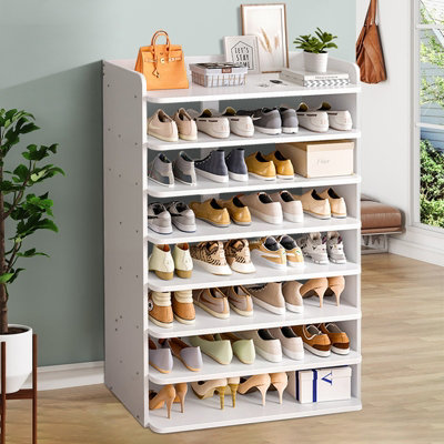 8 Tier Sturdy Load-Bearing MDF Shoe Rack for 32 Pairs of Shoes