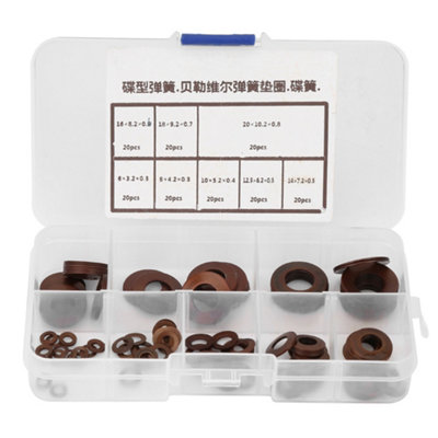8 Varieties of Belleville Compression Spring Disc Washers and Gaskets