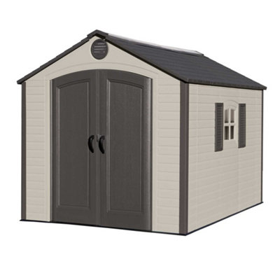 8 x 10 Life Plus Plastic Apex Shed With Plastic Floor + 1 Window (8ft x 10ft / 8' x 10' / 2.43m x 3.05m)
