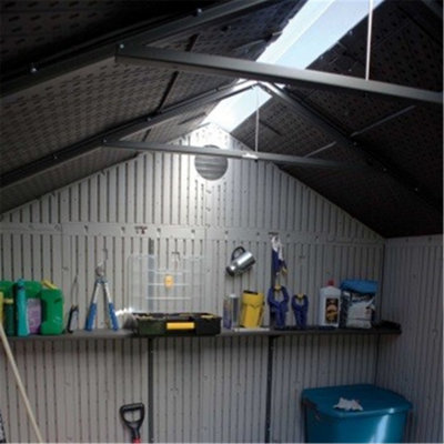 8 x 10 Life Plus Plastic Apex Shed With Plastic Floor + 1 Window (8ft x 10ft / 8' x 10' / 2.43m x 3.05m)