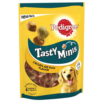 8 x 130g Pedigree Tasty Minis Dog Treats Chewy Cubes Chicken & Duck Tasty Bites