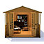 8 x 18 (2.46m x 5.38m) - Premier Wooden Summerhouse - Double Doors + Side Windows - 12mm T&G Walls - Floor - Roof