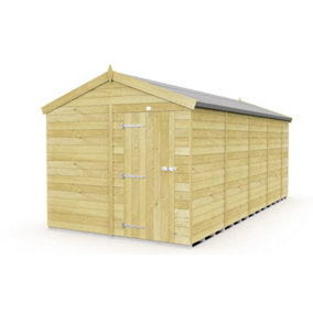 8 x 18 Feet Apex Shed - Single Door Without Windows - Wood - L533 x W231 x H217 cm
