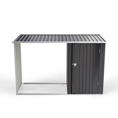 shop-8-x-3-ft-metal-garden-log-store-with-outdoor-tool-storage-shed