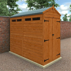 8 x 4 (2.38m x 1.15m) Wooden T&G Double Doors Security Garden APEX Shed (12mm T&G Floor and Roof) (8ft x 4ft) (8x4)