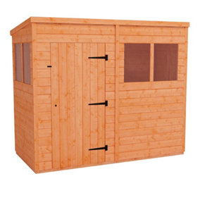 8 x 4 (2.38m x 1.15m) Wooden Tongue and Groove PENT Shed - Single Door (12mm T&G Floor and Roof) (8ft x 4ft) (8x4)