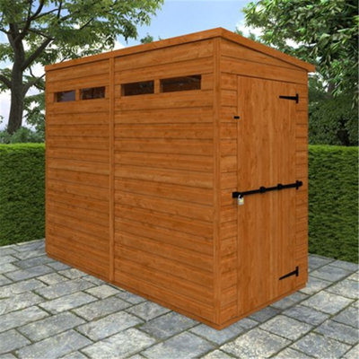 8 x 4 (2.38m x 1.15m) Wooden Tongue and Groove Security Garden PENT Shed (12mm T&G Floor and Roof) (8ft x 4ft) (8x4)