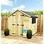 8 x 4 Garden Shed Pressure Treated T&G Double Door Apex Wooden Garden Shed - 2 Windows (8' x 4') / (8ft x 4ft) (8x4)