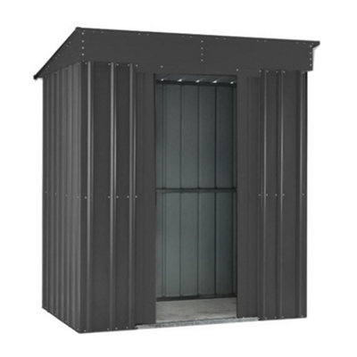8 x 4 Pent Metal Garden Shed - Anthracite Grey (8ft x 4ft / 8' x 4' / 2.4m x 1.2m)