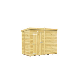 8 x 5 Feet Pent Shed - Single Door Without Windows - Wood - L147 x W243 x H201 cm