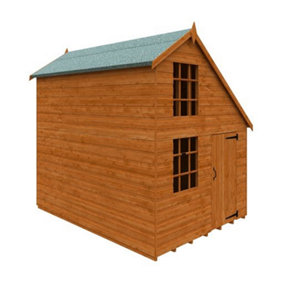 8 x 6 (2.35m x 1.75m) Mansion Wooden Playhouse (12mm Tongue and Groove Floor and Roof) (8ft x 6ft) (8x6)