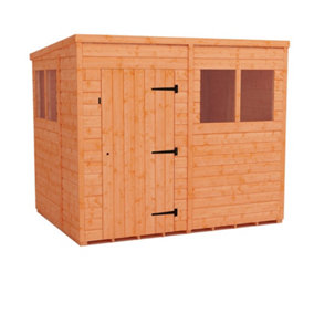 8 x 6 (2.38m x 1.75m) Wooden Tongue and Groove PENT Shed - Single Door (12mm T&G Floor and Roof) (8ft x 6ft) (8x6)