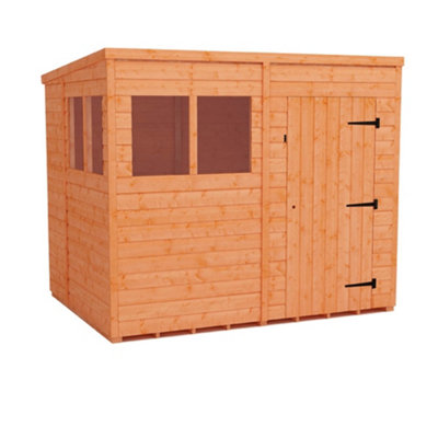 8 x 6 (2.38m x 1.75m) Wooden Tongue and Groove PENT Shed - Single Door (12mm T&G Floor and Roof) (8ft x 6ft) (8x6)