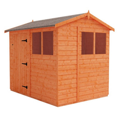 8 x 6 (2.39m x 1.75m) Wooden Tongue and Groove Garden APEX Shed - Single Door (12mm T&G Floor and Roof) (8ft x 6ft) (8x6)