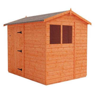 8 x 6 (2.39m x 1.75m) Wooden Tongue and Groove Garden APEX Shed - Single Door (12mm T&G Floor and Roof) (8ft x 6ft) (8x6)