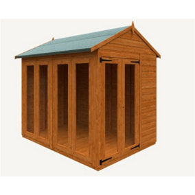 8 X 6 (2.39m x 1.75m) Wooden Wooden Tongue And Groove APEX Summerhouse (12mm T&G Floor And Roof) (8ft x 6ft) (8x6)